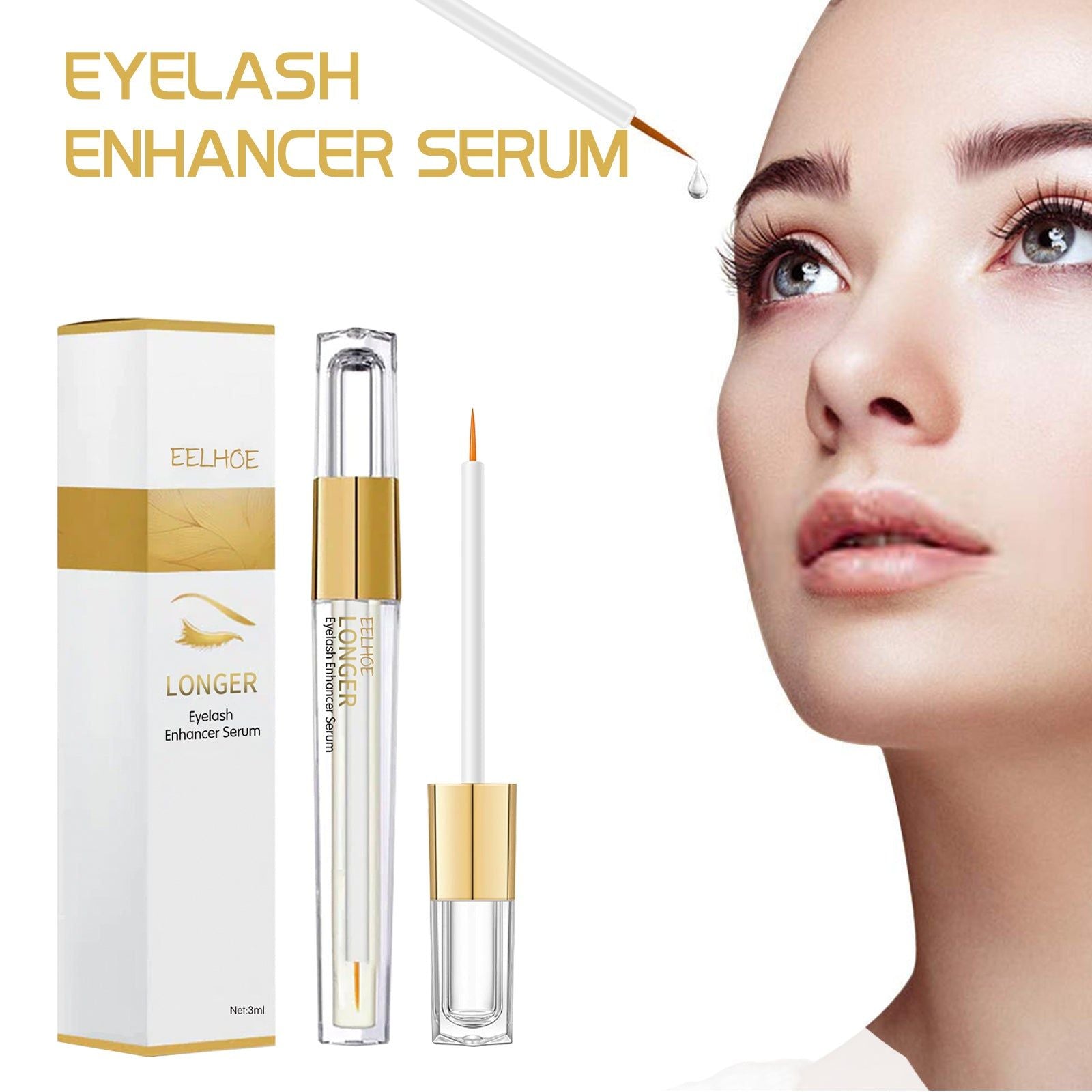 Curling Mascara for Long Thick Natural Lashes, Volumizing, Moisturizing ,3ml