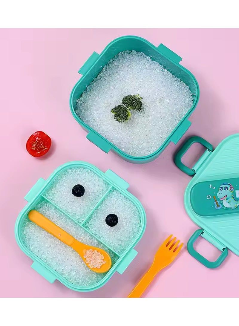 Twisoo Plastic Lunch Box With Spoon, Mix Colors, LBP-007