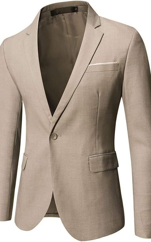 Beige Coat Pant Vest Tuxedo, Elegant Formal Suit for Weddings