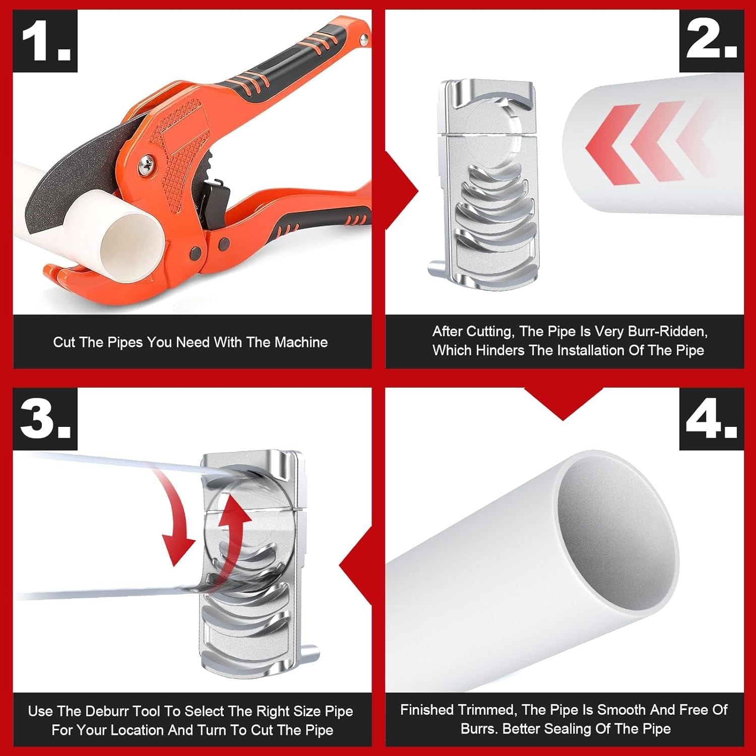 Pvc Pipe Deburring Tool Plumbing Tools Professional Plastic Pipe Deburring Tool For Deburring Pipes