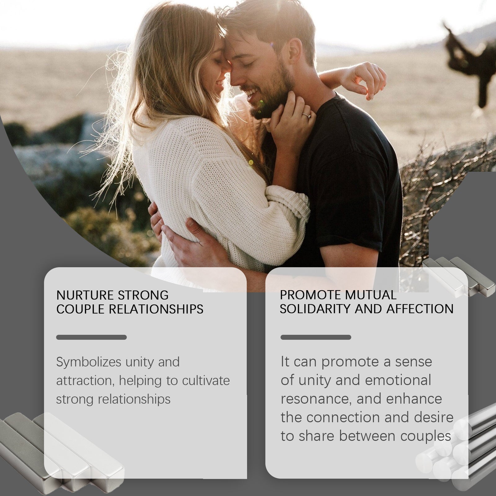 Couple Bracelet, Magnetic Love Link, Romantic Gift for Couples, Durable and Stylish ,1 pair