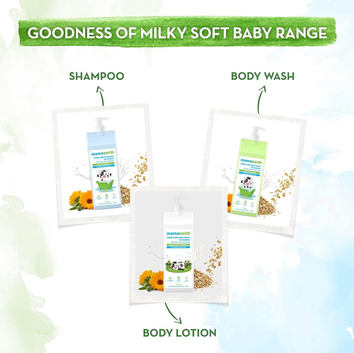 MAMAEARTH Milky Soft Body Lotion with Oats, Milk & Calendula 400 ml Pack of 1