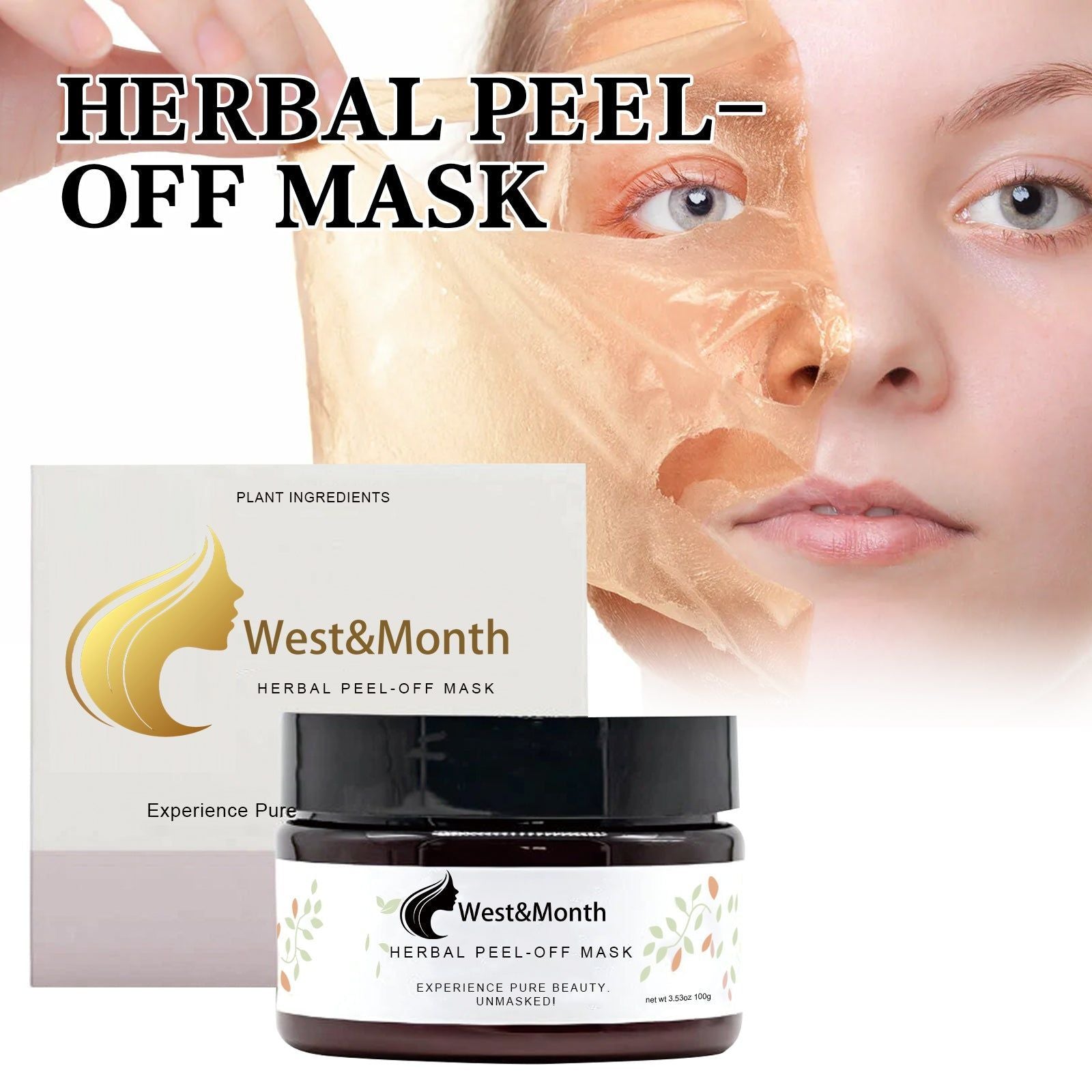 Blackhead Removal Mask, Brightening & Hydrating Peeling Mask for Clear Youthful Skin ,100g