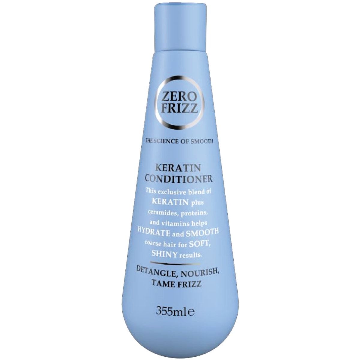 Zero Frizz Keratin Hair Conditioner, SLS & Paraben-Free, 355ml