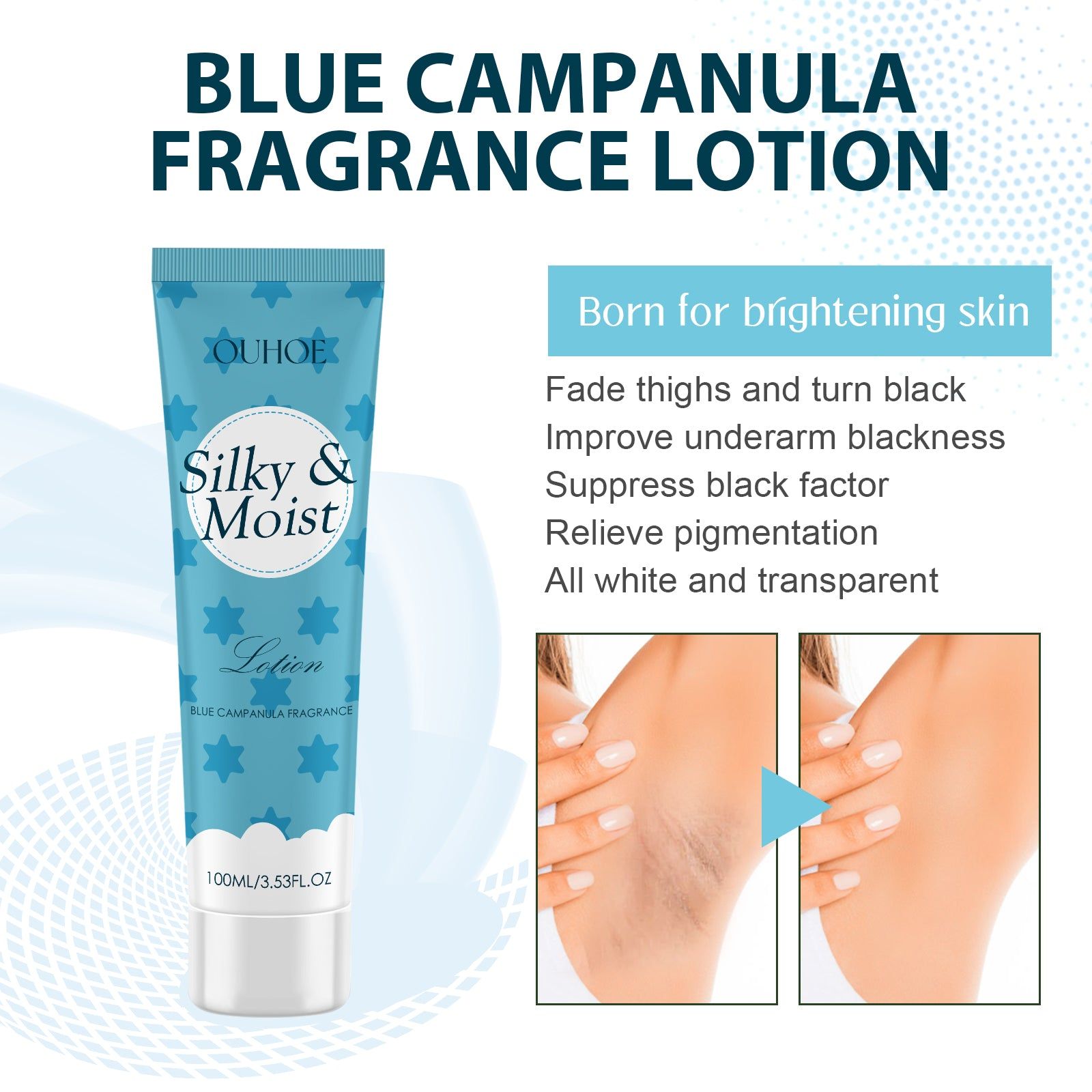 Blue Wind Chime Body Lotion, Brightening, Hydrating, Rejuvenating, Skin Repair ,100ml