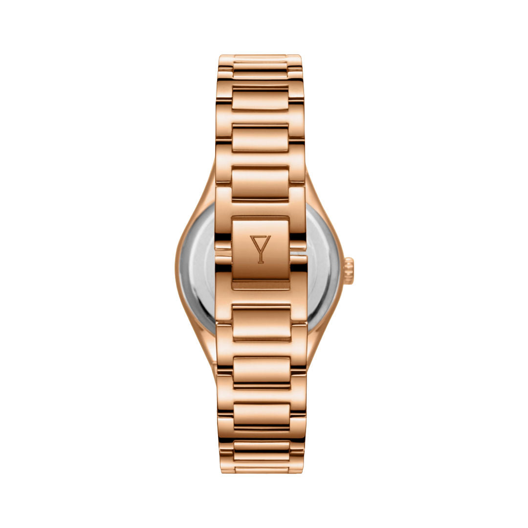 Ecstacy Women's Analog Rose Gold Dial Watch, E23507-RBKMK Series