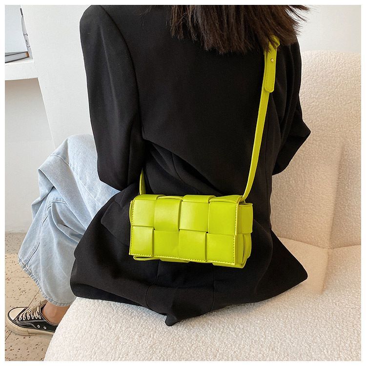Leather Woven Small Waist Bag Underarm Bag Female Shoulder Hand Messenger Bag