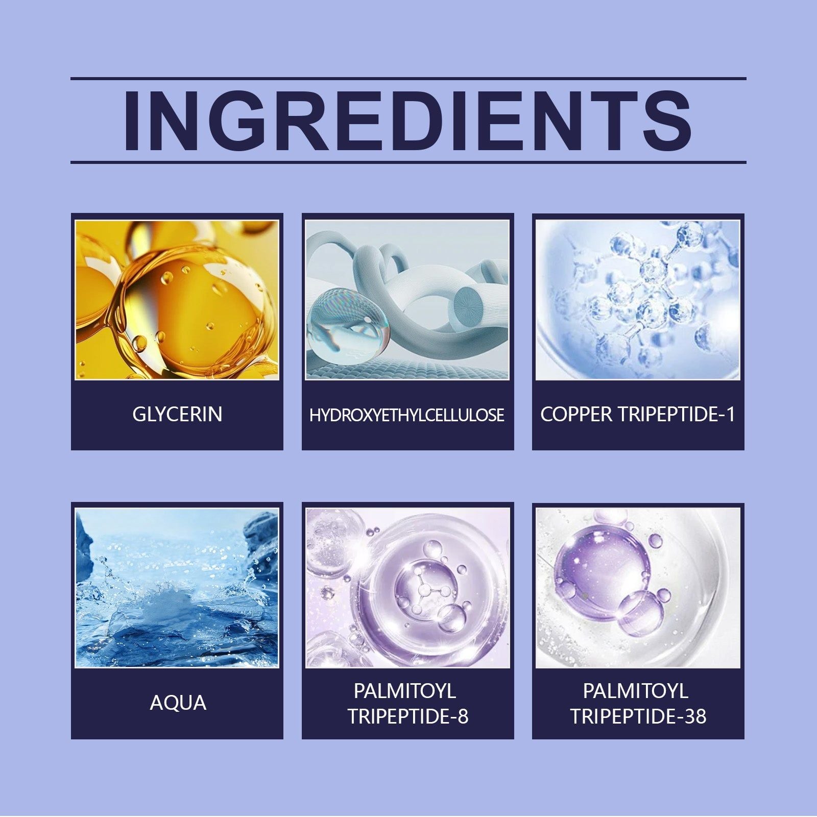 Copper Peptide Facial Essence, Hydrating, Nourishing, Anti-Aging, Glowing Skin ,30ml