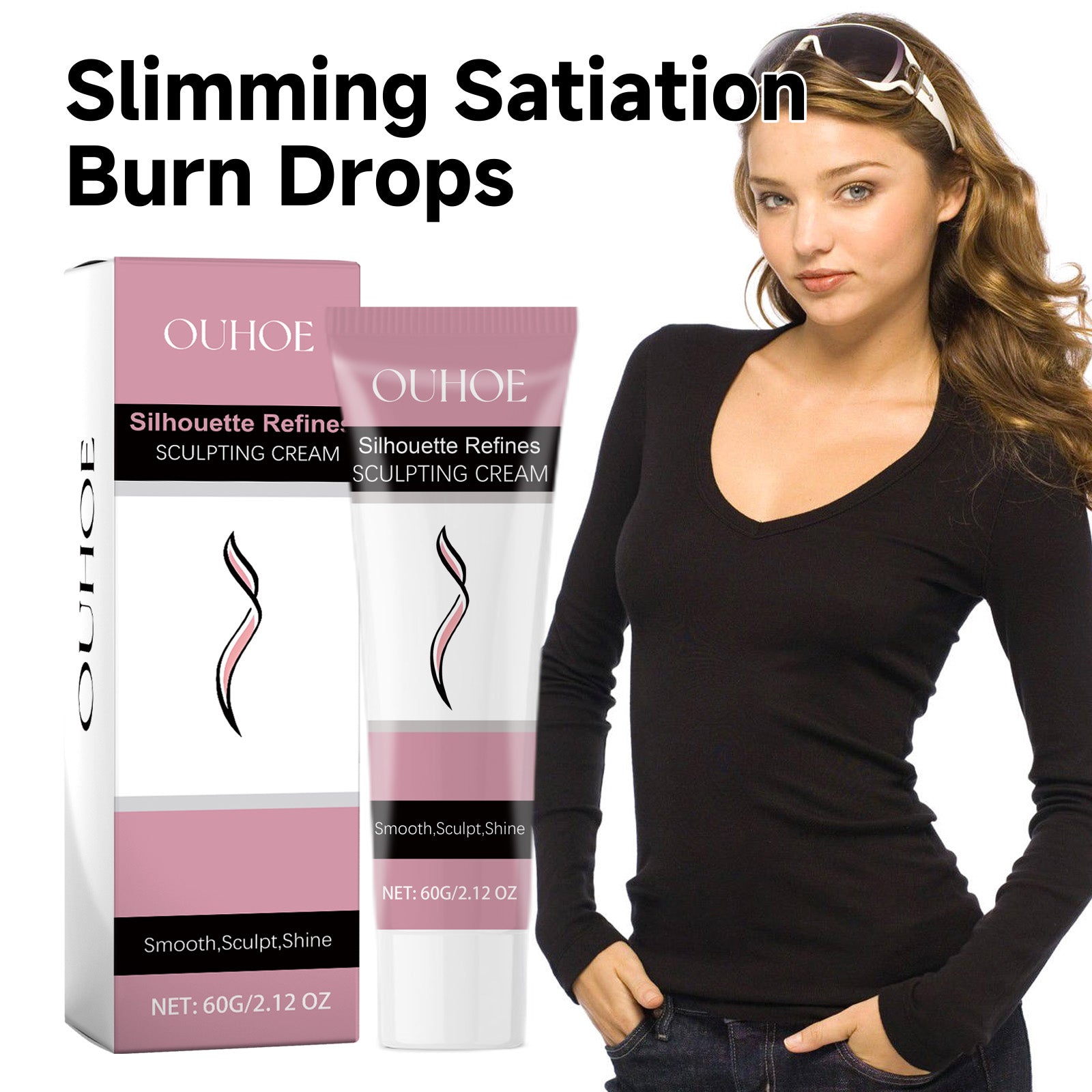 Silhouette Sculpting Cream, Reduce Excess Fat, Body Slimming, Deep Moisturizer, Massage Gel ,60g