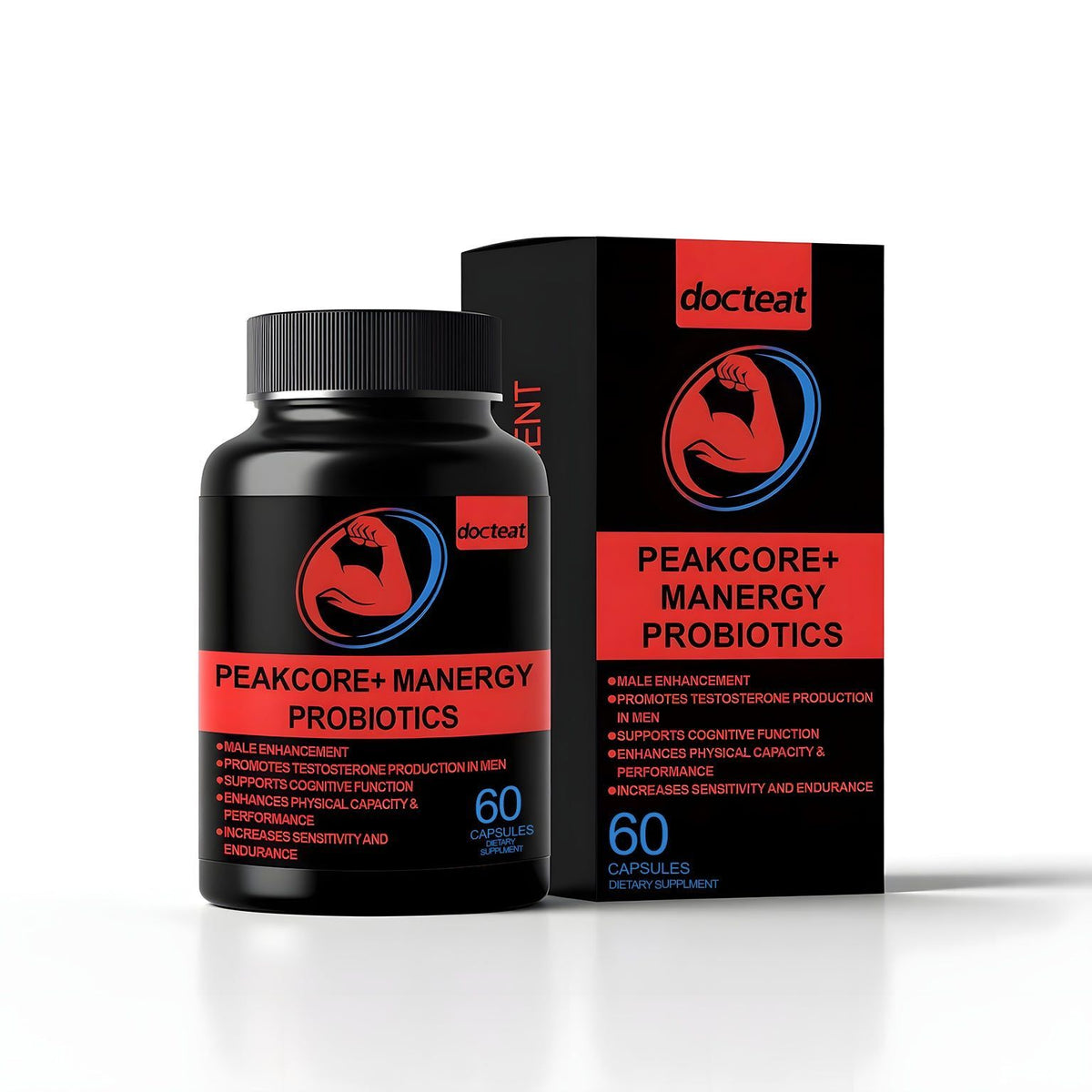 Male Vitality Probiotic Capsules, Boost Energy, Intestinal Care, Enhance Focus, Body Care ,60 capsules