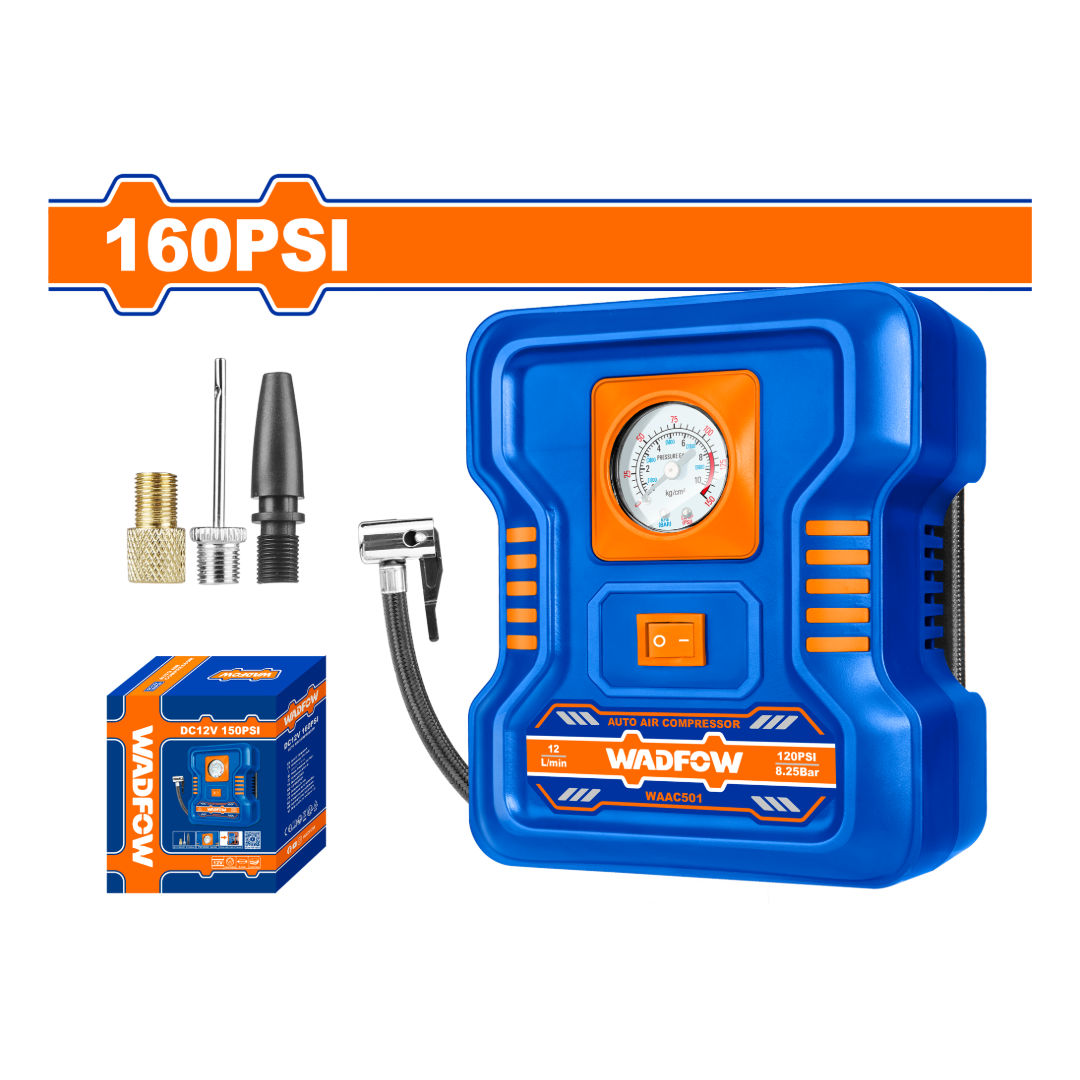 WADFOW Auto Air Compressor, 12V 160PSI