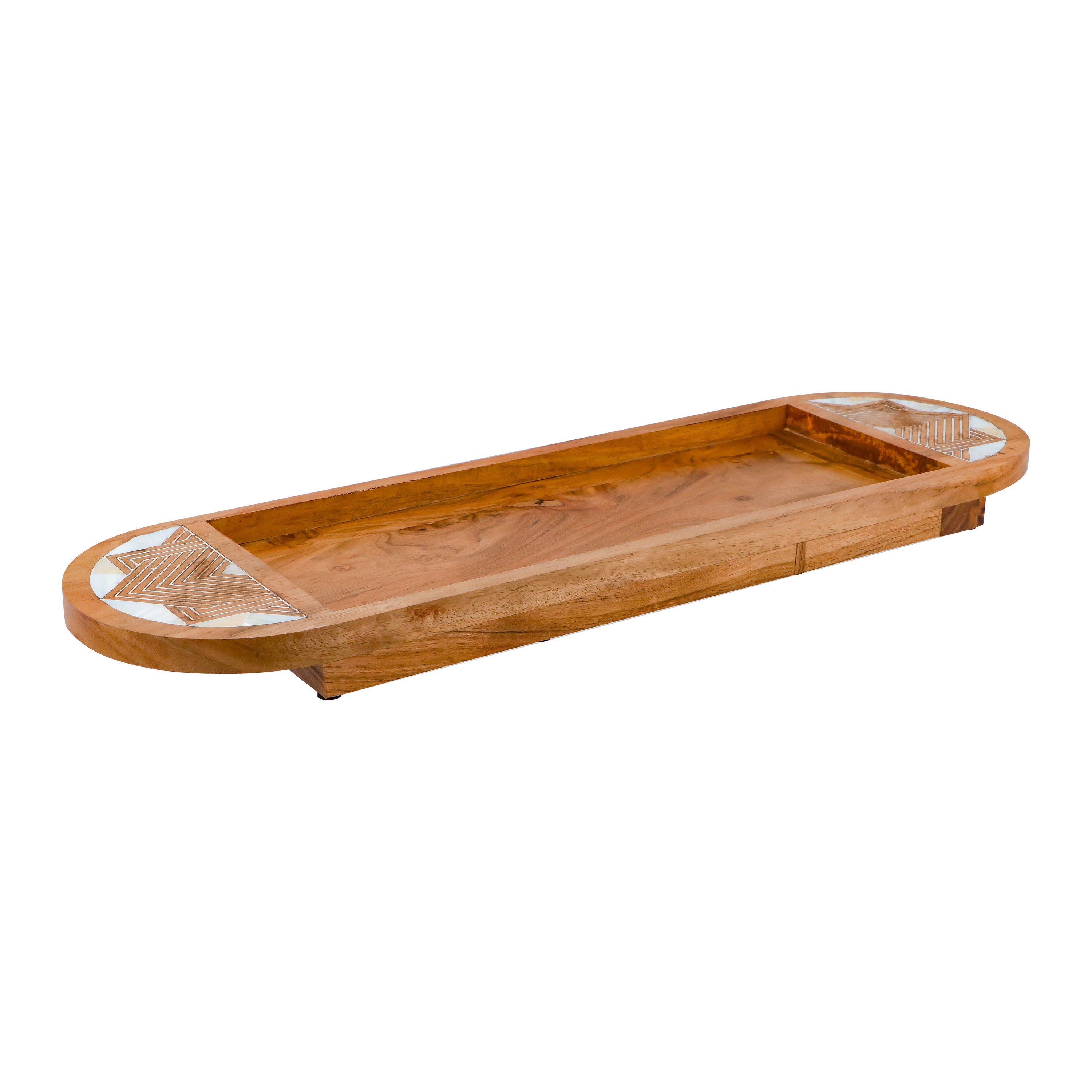 Raw Home-Serving Tray Wood With Acrylic Cover