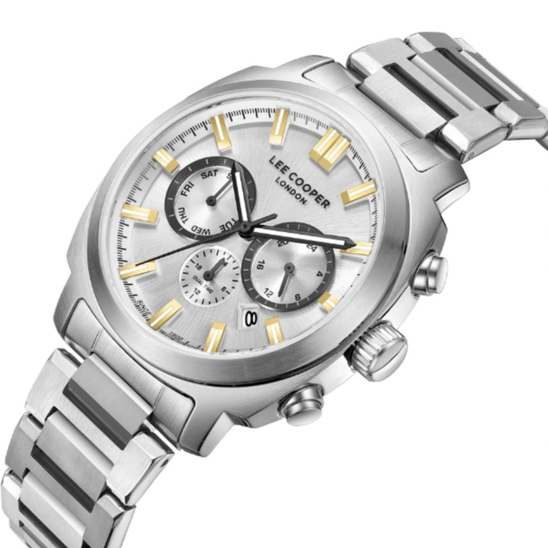 Lee Cooper Men's MultiFunction Silver Dial Watch, LC08144.330
