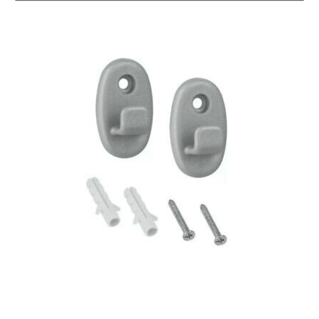 Metaltex Onda Plastic Hooks, Set of 2