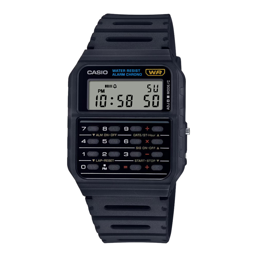 Casio Iconic Retro Digital Calculator Unisex Watch, CA53 Series