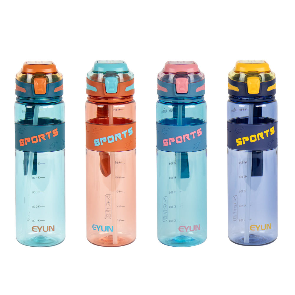 Twisoo Plastic Water Bottle, BPA-Free Leakproof Bottle With Flip-Top Lid, 1000ml, PSB-010
