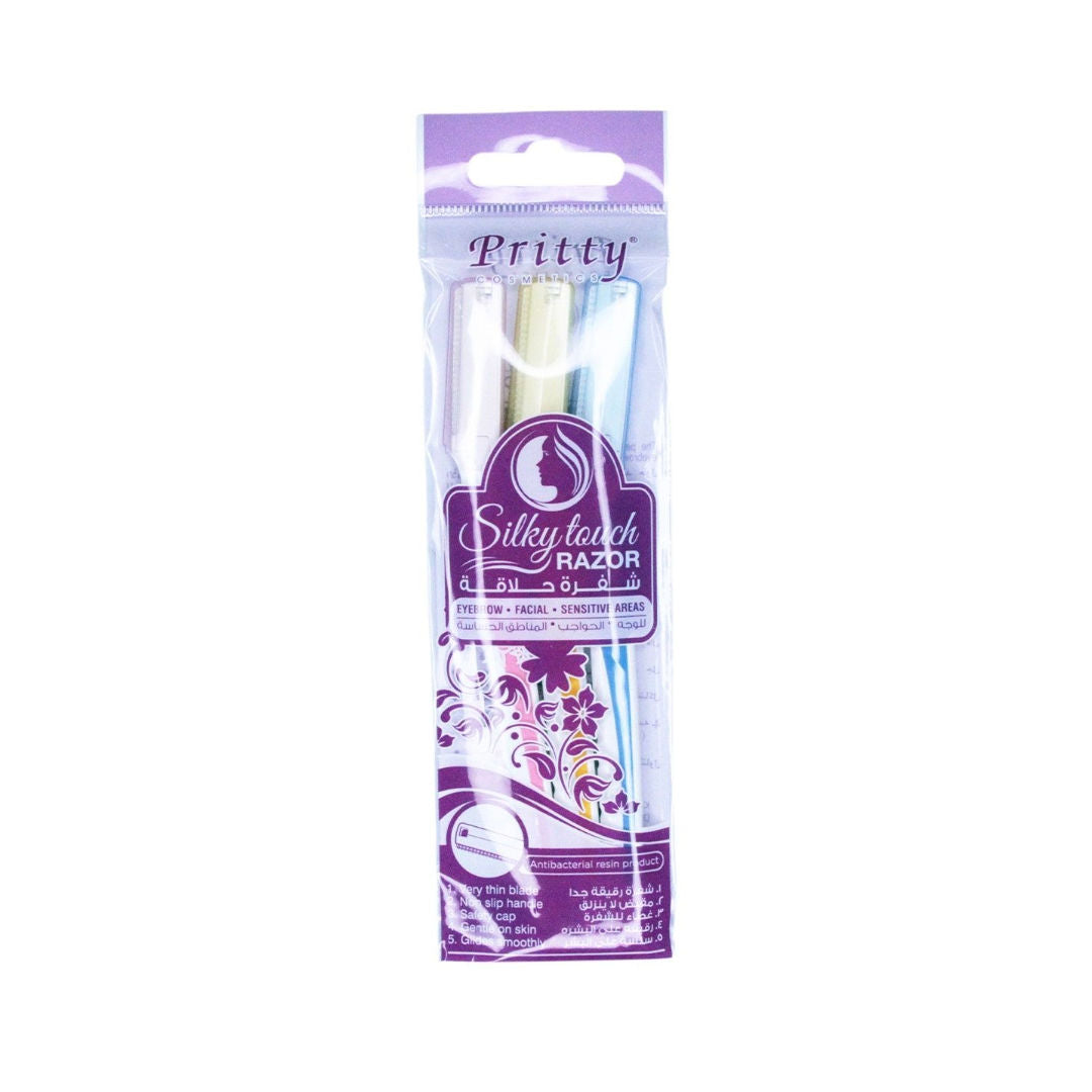 Pritty Cosmetics Silky Touch Skin Razor Pack, 3 Pieces