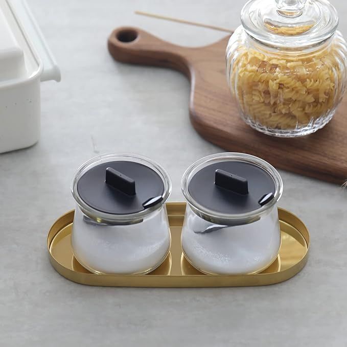 Golden Storage Tray Home Decorative Plate for Jewelry Candle Cosmetic Food