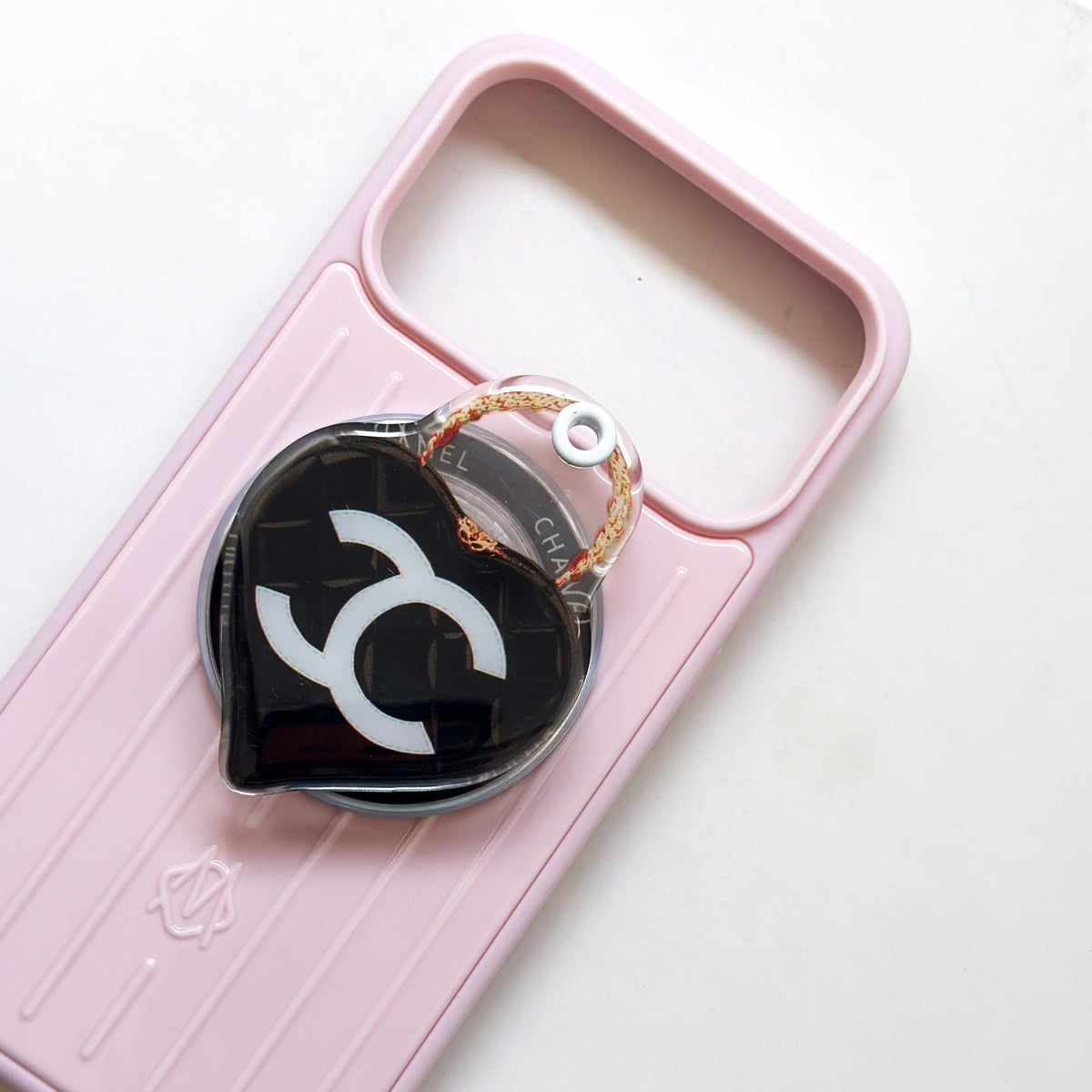 Chanel Black Heart Mirror Magsafe Phone Grip
