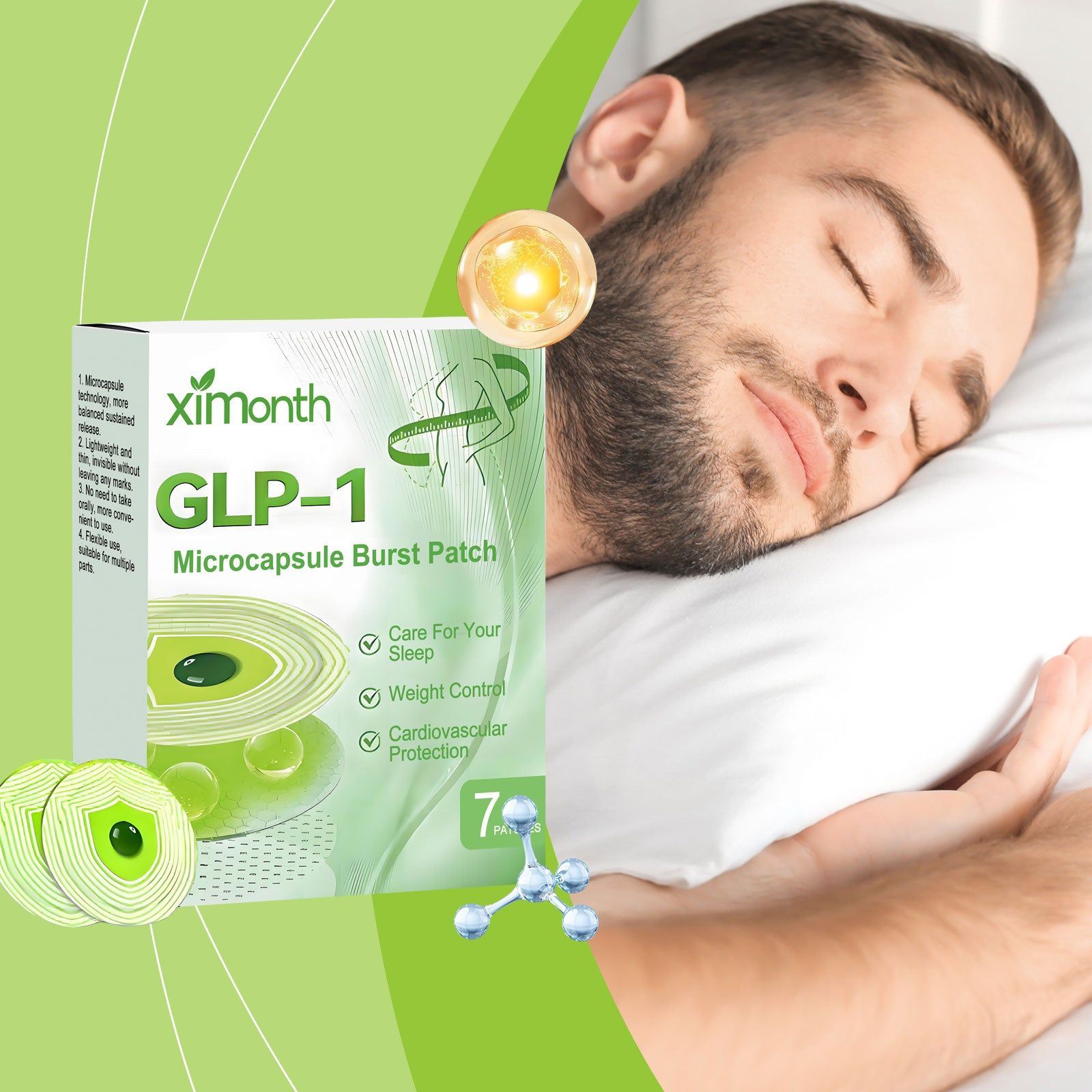 Body Care Patch, Boost Sleep, Metabolic Balance, Weight Control, Health ,7 patches