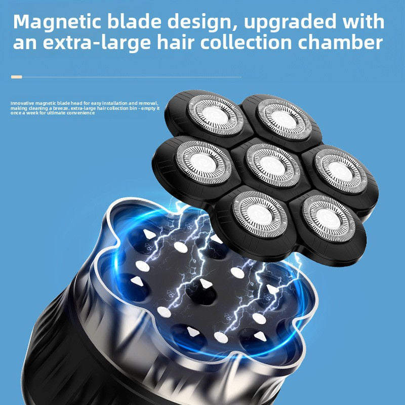 7-Head Magnetic Electric Shaver