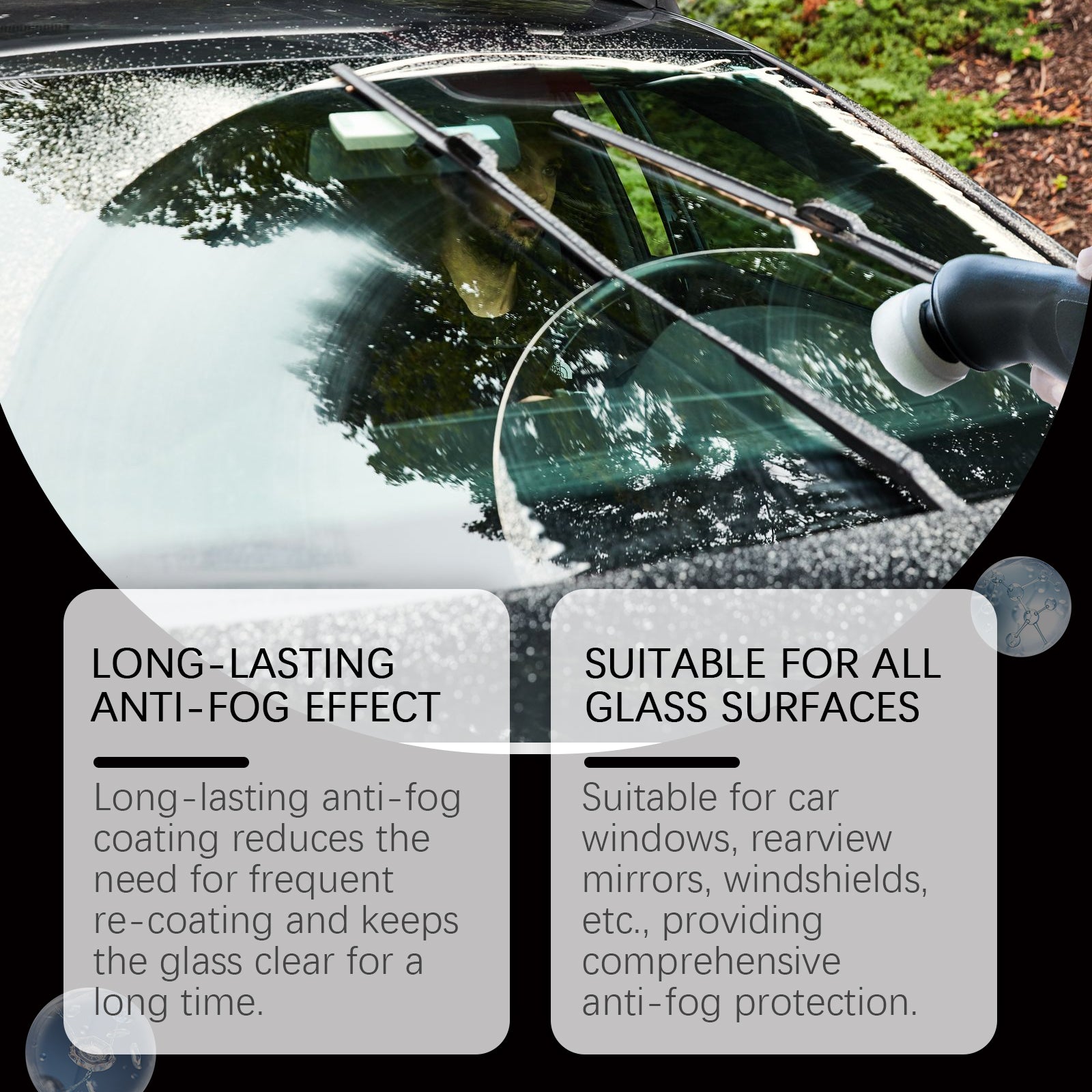 Car Cleaning Windshield Coating, Rainproof, Anti-Fog, Long-Lasting Glass Protection ,70ml