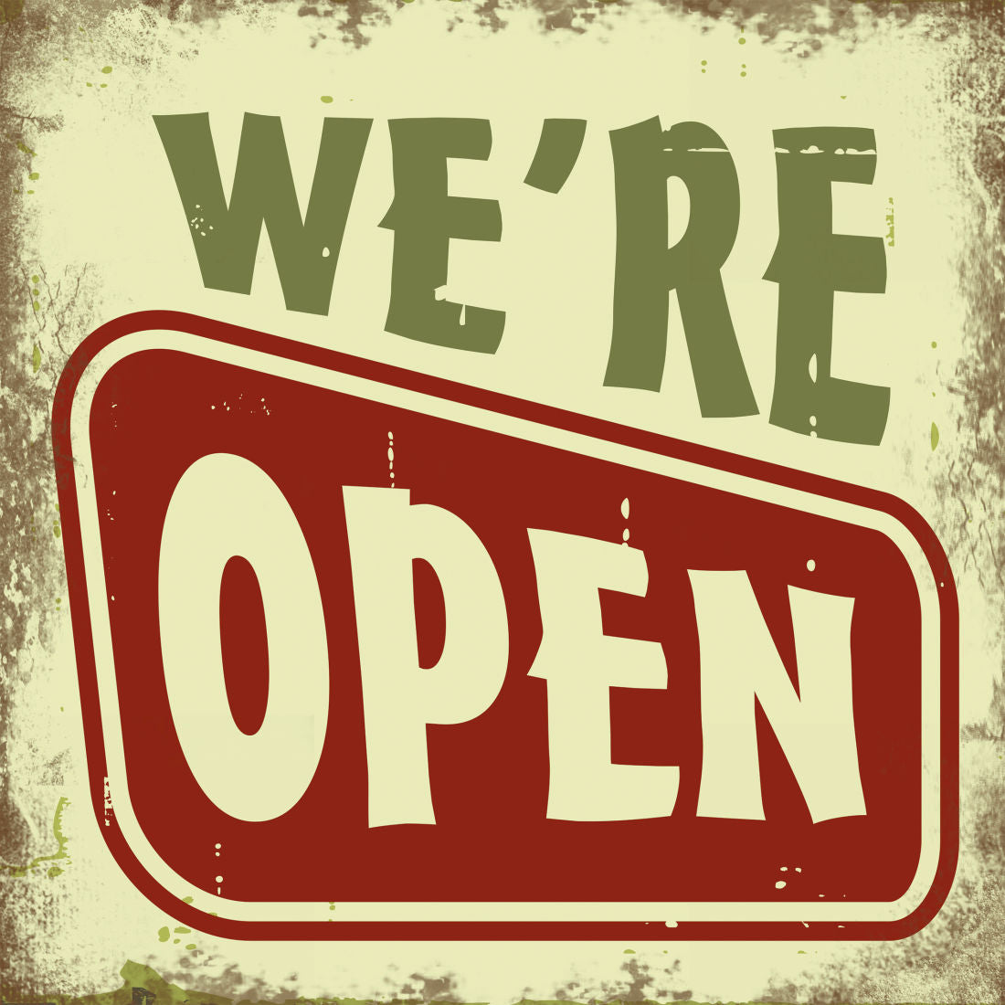 XAVAX 136301 "WE'RE OPEN" DECORATION 25X25CM