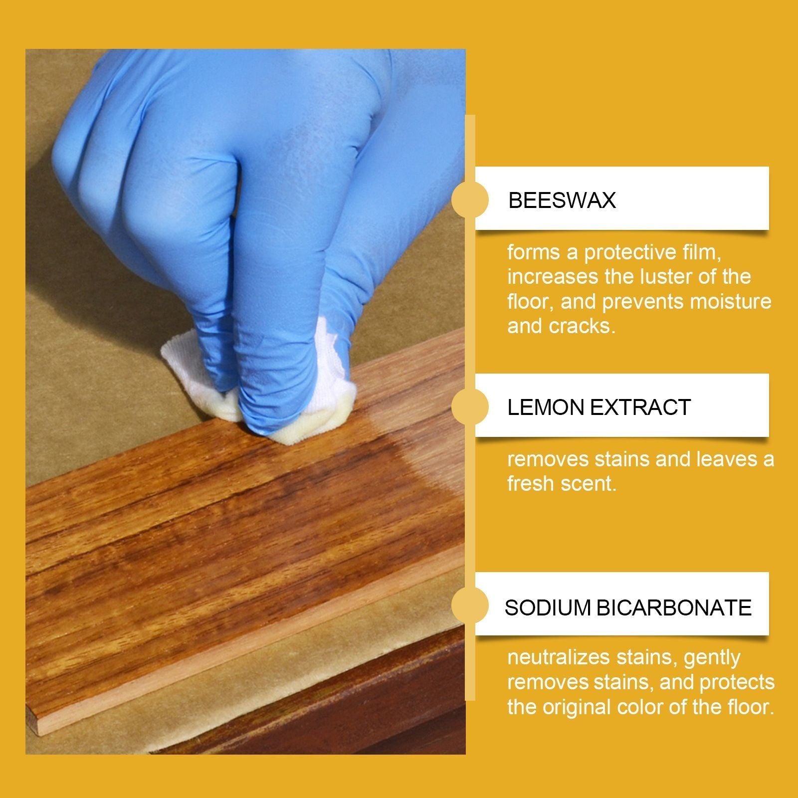 Jakehoe Wood Beeswax Polish Spray, Furniture Nourishing Care Spray with Sponge & Cloth, 120ml Set