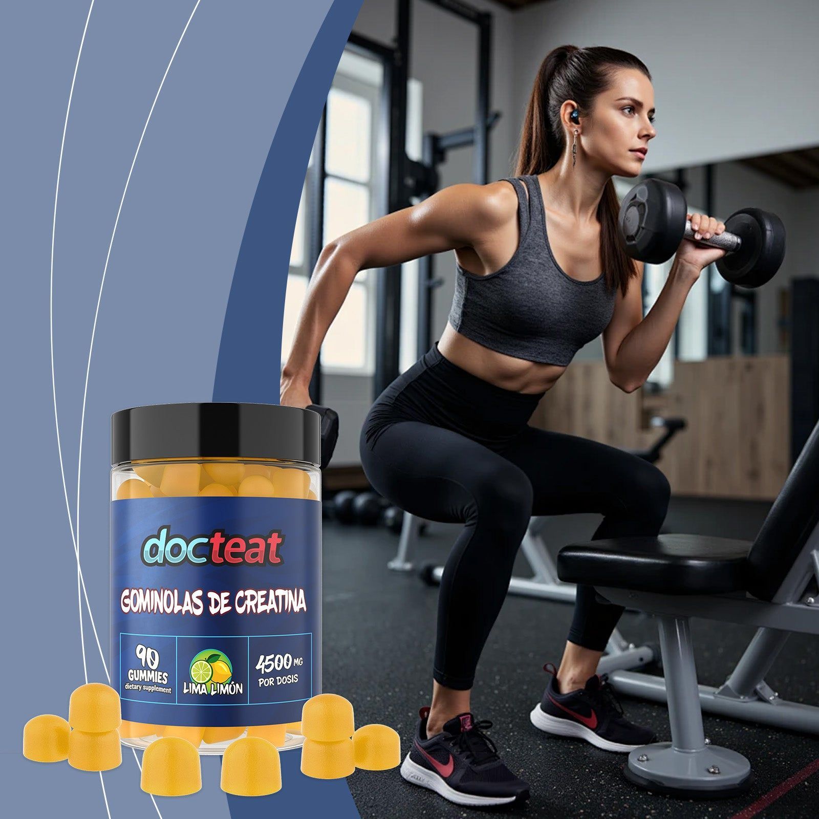 Boost Muscle & Energy with Creatine Gummies, Daily Body Care Supplement ,90 gummies