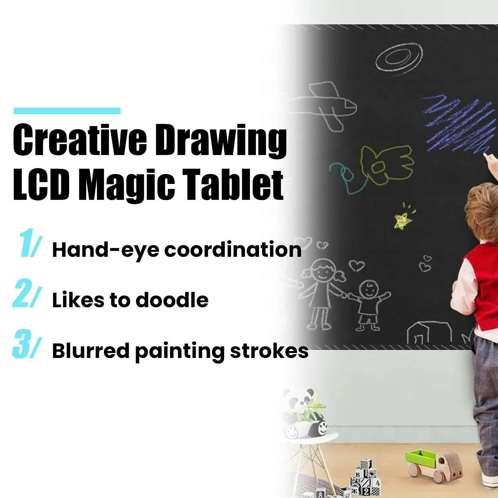 Creative Drawing LCD Writing Pad for Kids, STEM Toy, Art & Learning Gift ,1pcs