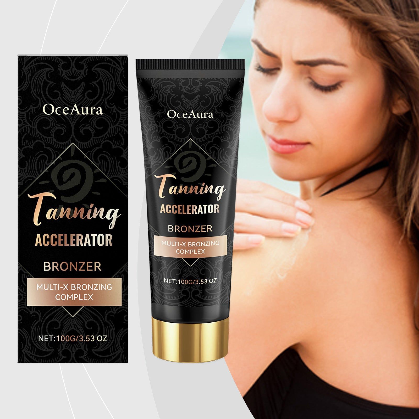 Blackening Cream for Summer Tanning, Glowing, Soft Skin, Long-Lasting Moisture ,100g
