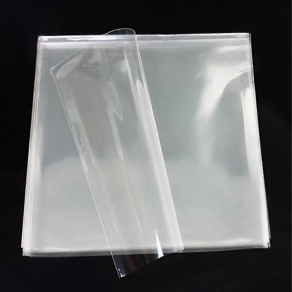 50pcs Opp Gel Record Protective Cover For Turntable Player Lp Vinyl Record Bag Flat Open