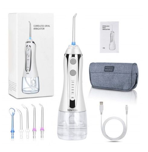 Cordless Water Dental Flosser Oral Irrigator Teeth Cleaner 300ml With Travel Bag