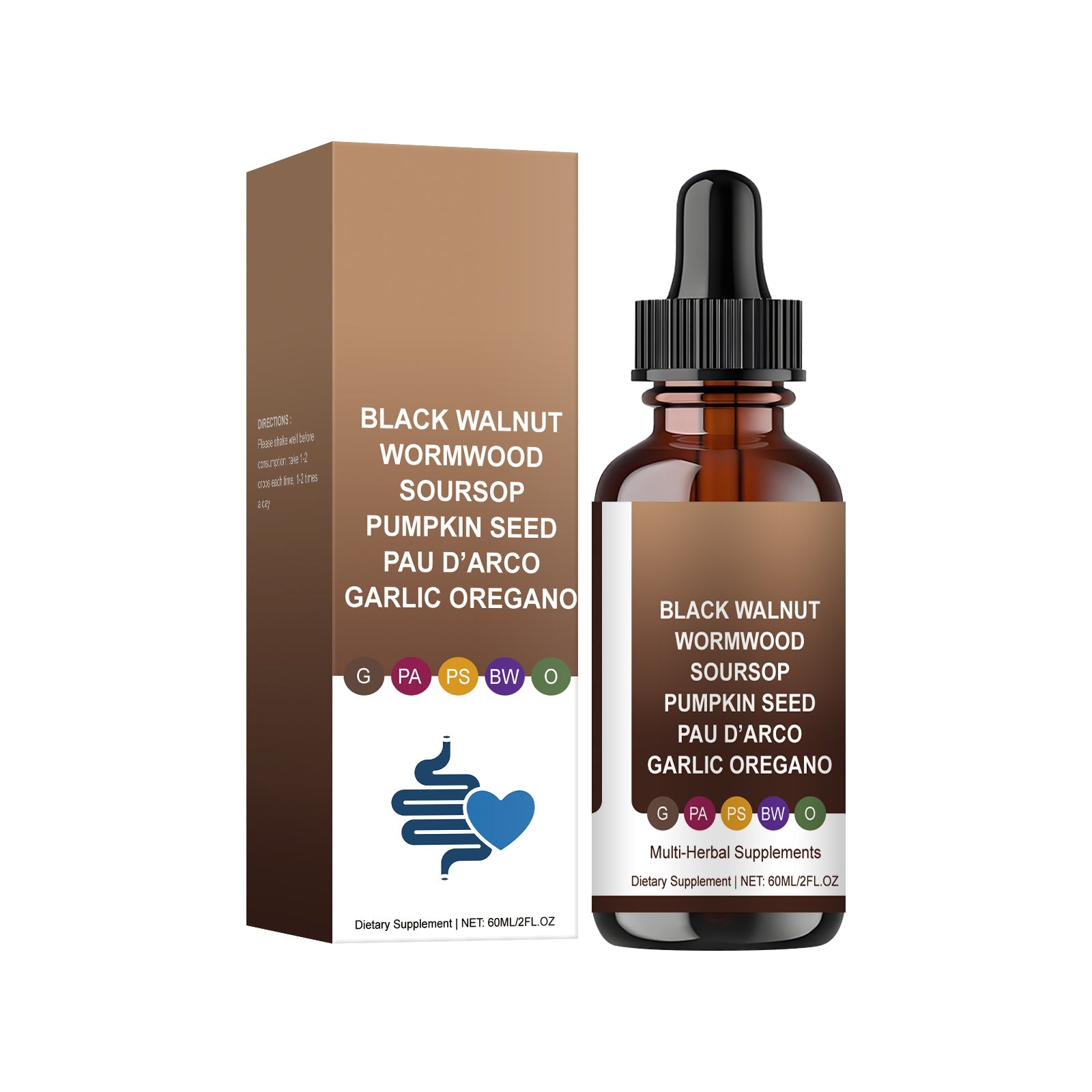 Body Care Drops Daily Gentle Relief, Herbal Digestive Support, Clear Mind, Natural Formula ,60ml