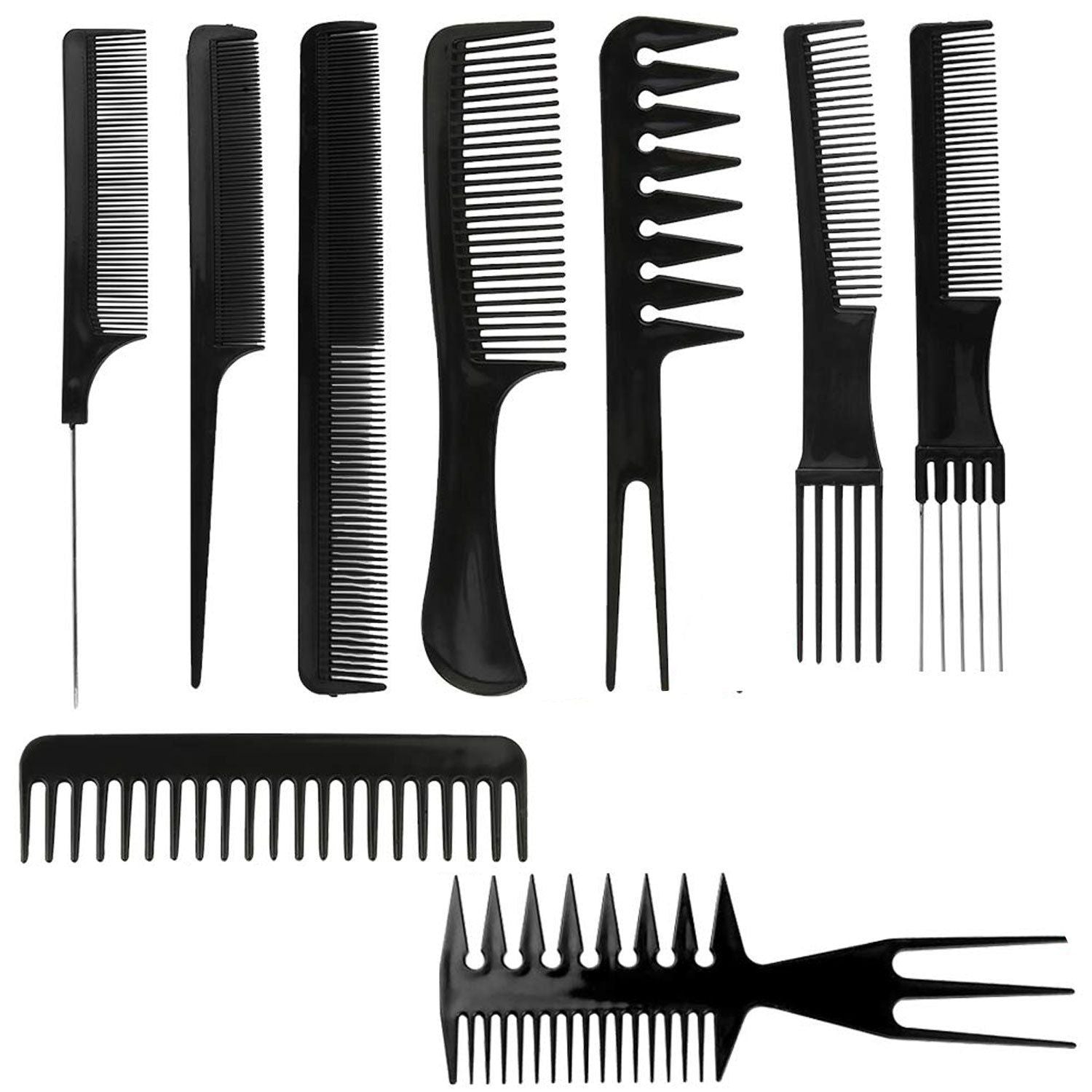 9Pcs Professional Hair Comb Set for Styling & Teasing