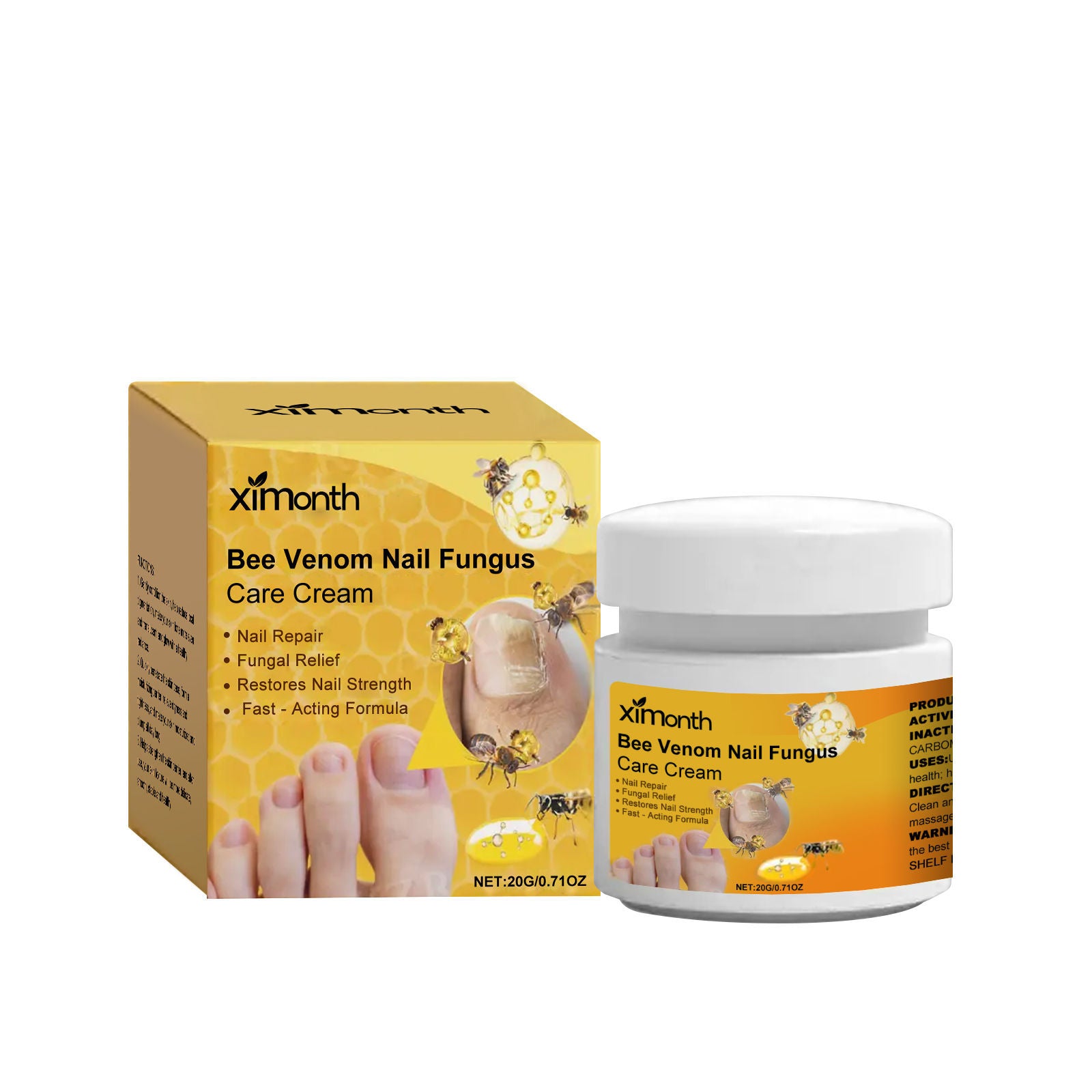 Bee Venom Nail Care Cream, Strengthen and Nourish Nails, Fungal Protection ,20g