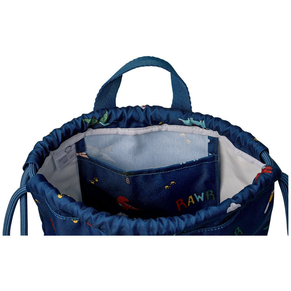 Drawstring Wet Bag - Blue Dino