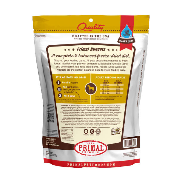 Primal Canine Rabbit Freeze-Dried Formula 5.5oz