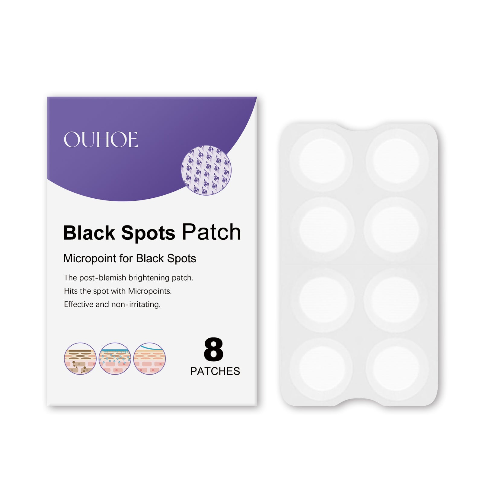 Acne Patch, Clear Skin Fast, Pimple Spot Treatment, Breathable, Portable, Gentle Care ,8 patches