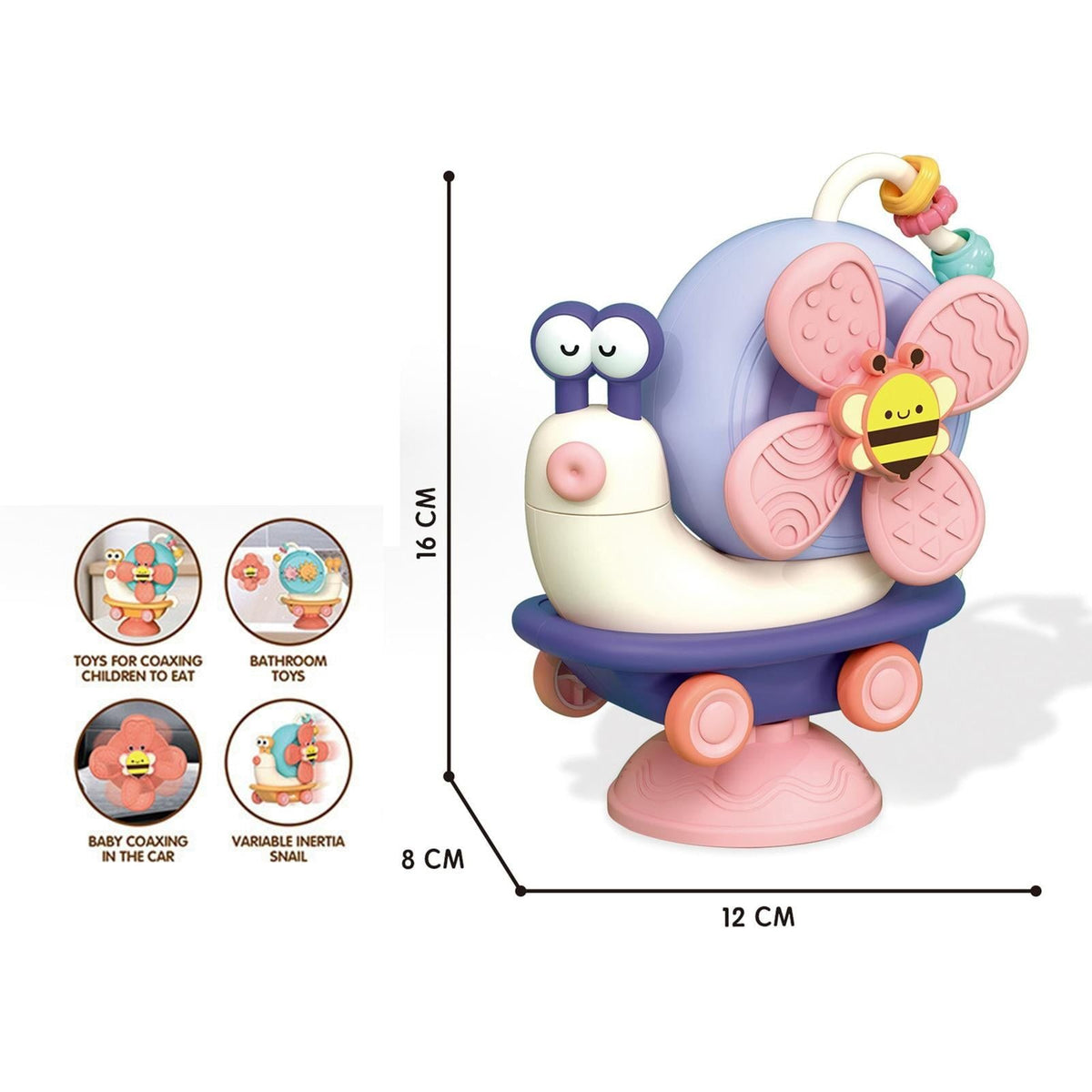 Suction Cup Toys Gyro Toy Montessori Toy Bath Toys Sensory Toys for 1 2 Year Old Toddlers