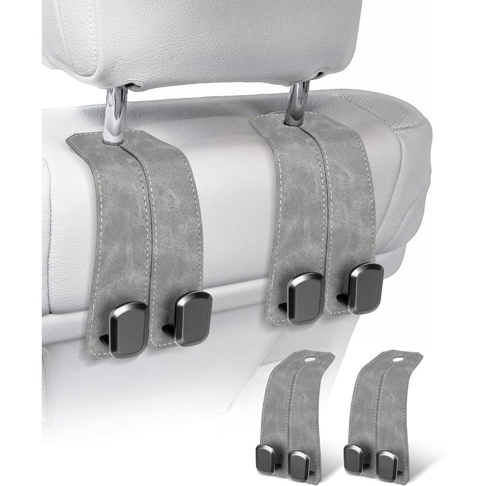 4PCS  Headrest Hooks for Car Seat Universal Bag Hanger Purse Holder Space Saving Organizer