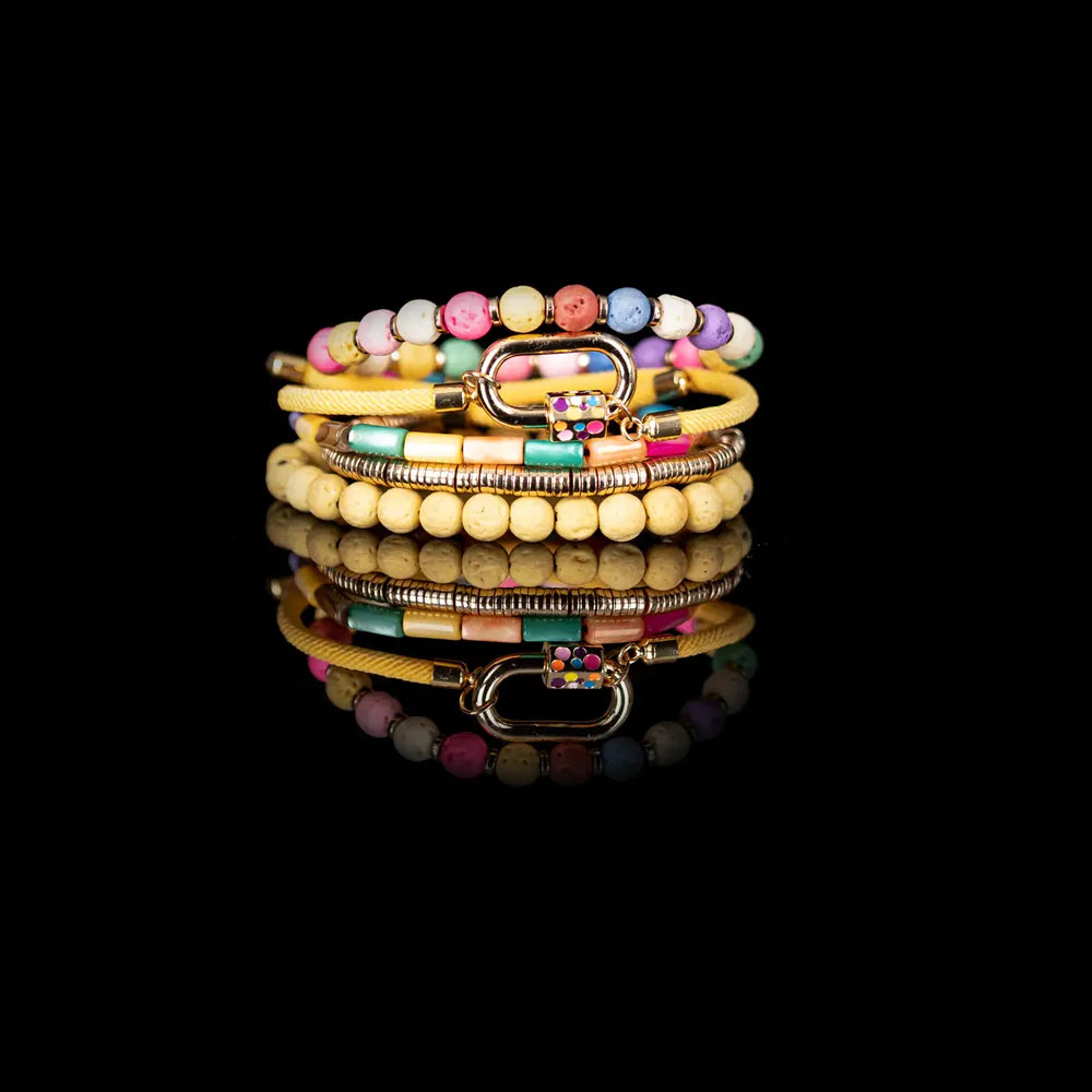 The Dark Sun Riot Colorful Bead Stack Bracelet