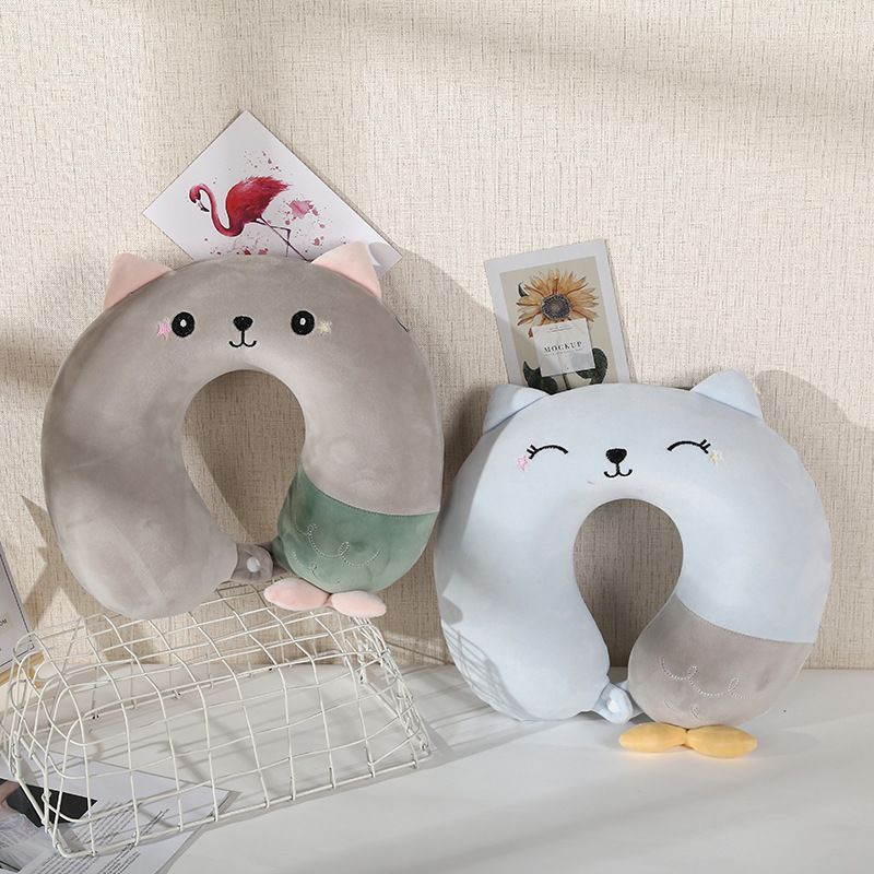 Neck Pillow Travel Pillow U-shaped Pillow Animal Portable Memory Foam Pillow