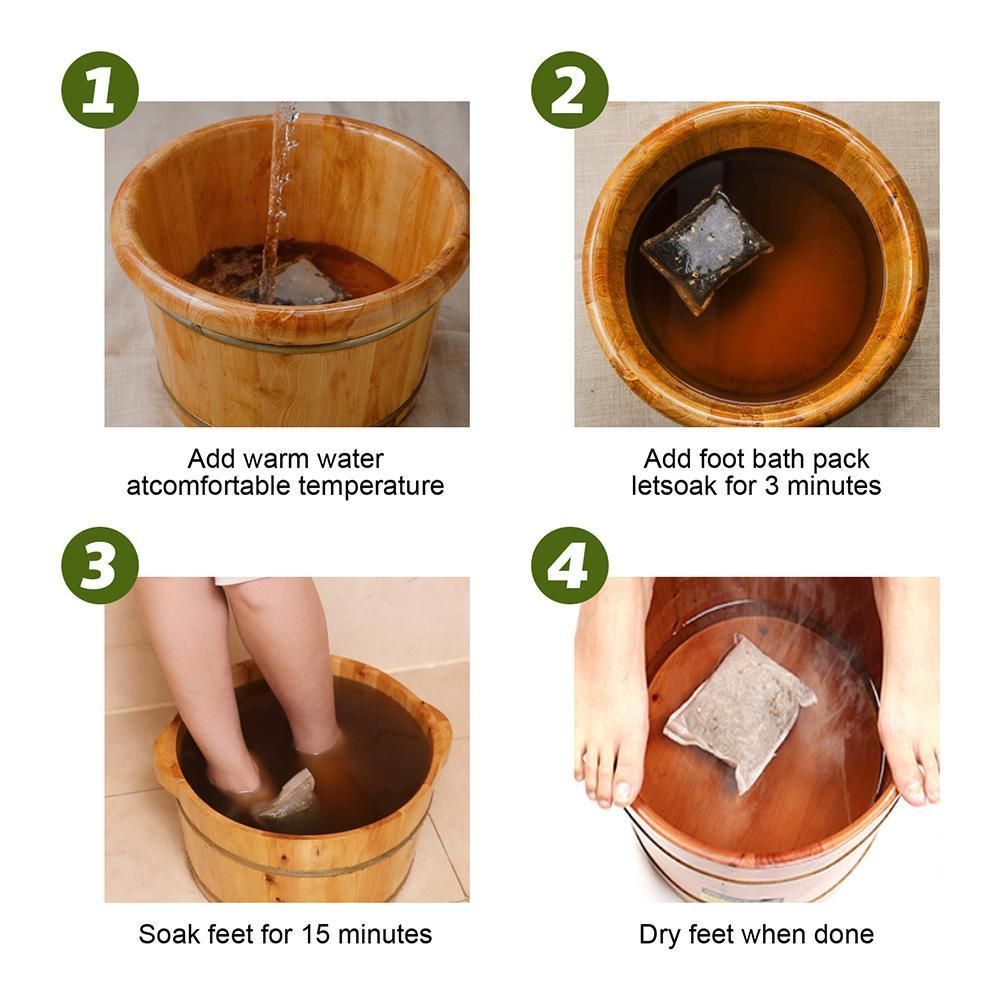 20pcs Lympatic Drainage Ginger Foot Bath Bag Foot Soak Relieve Muscle Soreness