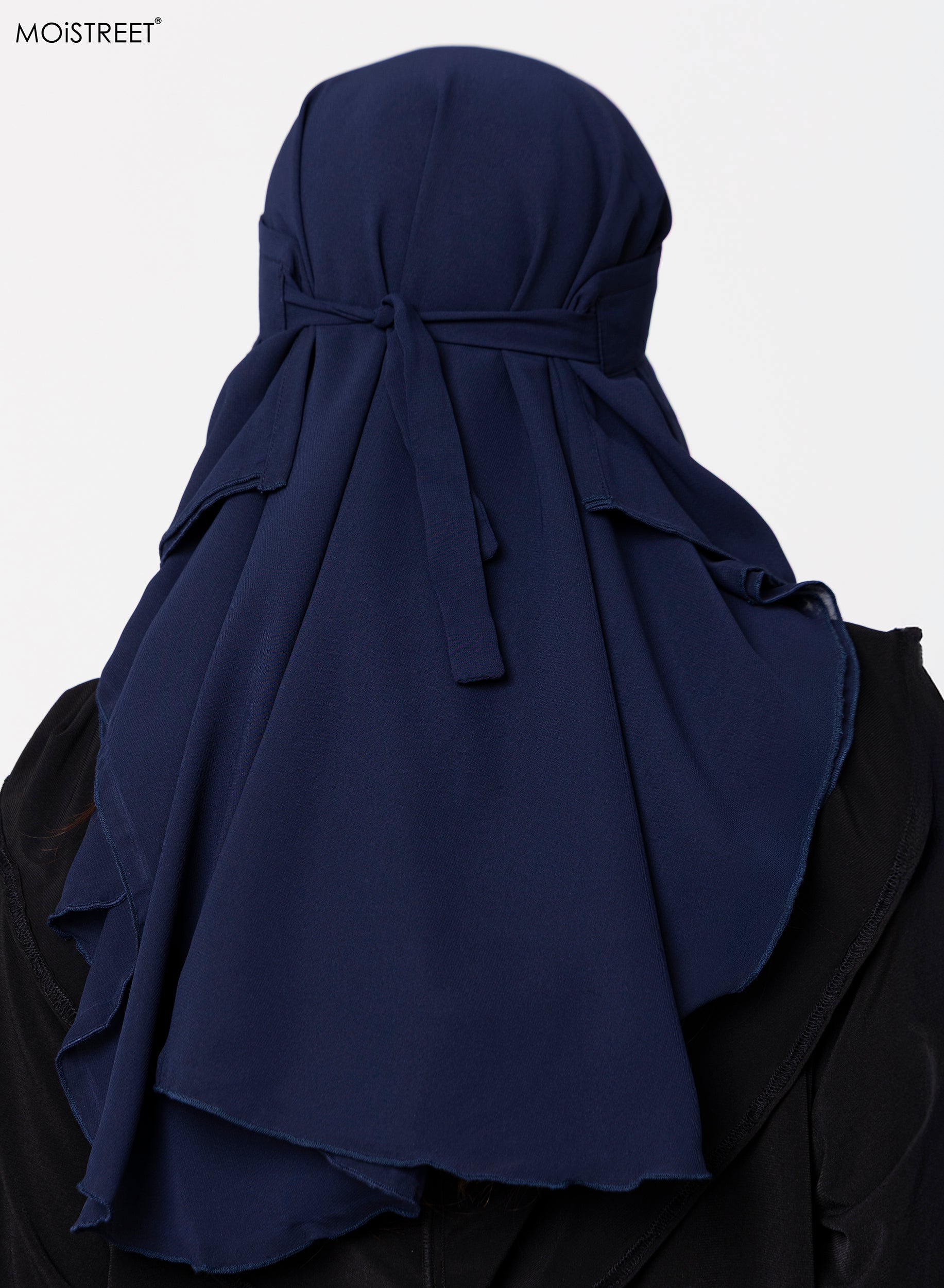 MOiSTREET Niqab Wool Chiffon Blue