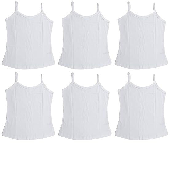 Pack of 6 Summer Innerwear Cotton Vest For Girl's