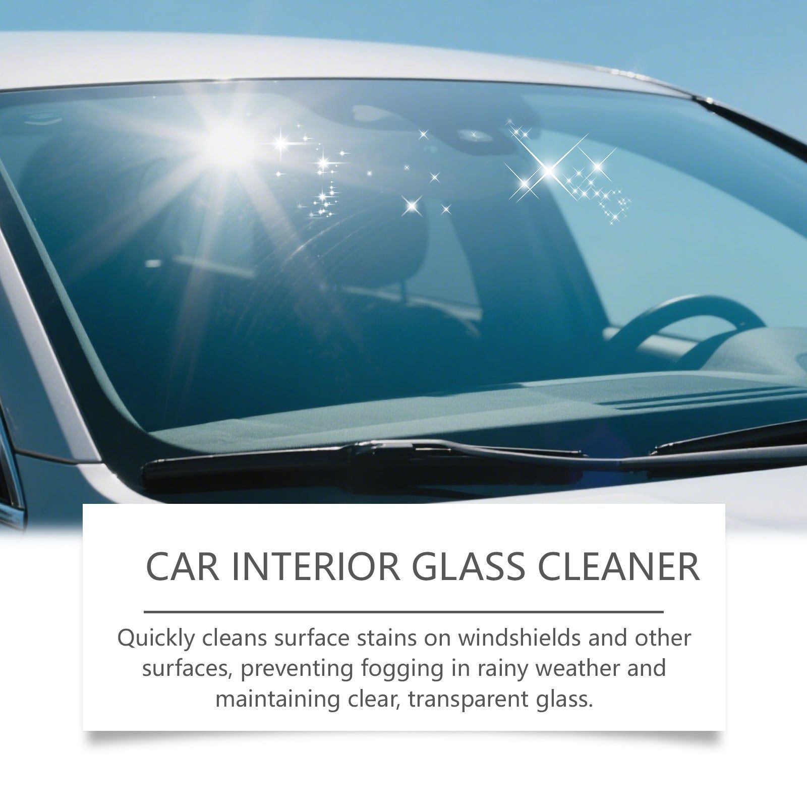 Car Cleaning Glass Cleaner, Anti-Fog, Dirt & Oil Removal, Easy Use ,1set