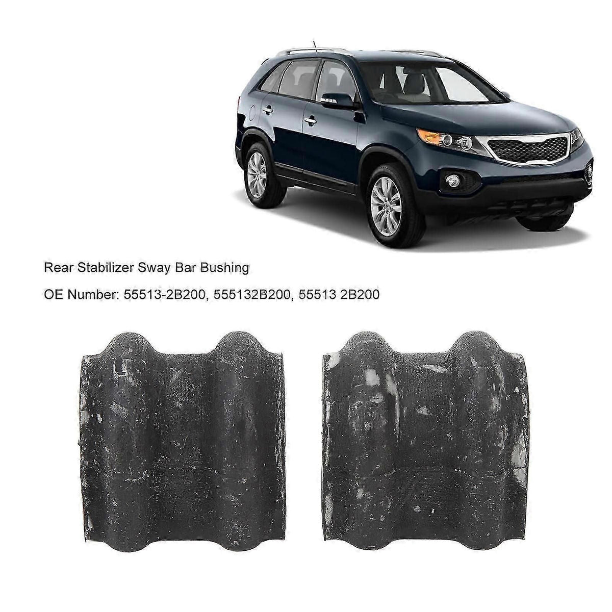 2pcs Rear Stabilizer Sway Bar Bushing 555132b200 Stable Performance Suspension Stabilizer Bar Bushing For Santa Fe Veracruz
