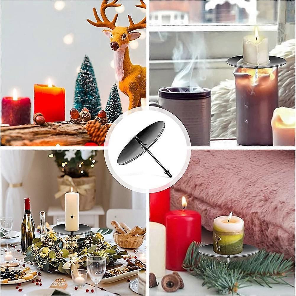 Wreath Candle Holder, 8 cm Advent Candle Holder, 8Pcs Silver