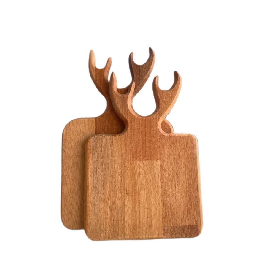 2 li Cutting Board Wooden Cutting Board Deer Presentation coaster Decor plate
